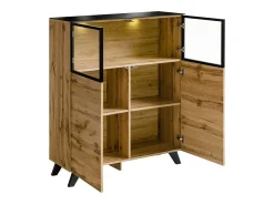 VITRINE baixa TINO + LED. Móvel decorativo estilo escandinavo, design para a sua sala de estar.