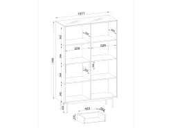 Vitrine, Caxemira, 107 x 163 x 39 cm