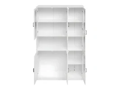 Vitrine com iluminação LED - prateleiras com 6 portas - A 200cm - Branco