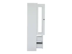 Vitrine com iluminação LED de 16 cores, 2 gavetas e 2 portas de vidro - Branco