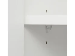 Vitrine com luzes LED de 16 cores, 2 gavetas e 2 portas, branca.