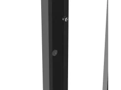 Vitrine com porta em acrílico e iluminação LED - prateleiras em vidro - Preto 40 x 29 x 170 cm