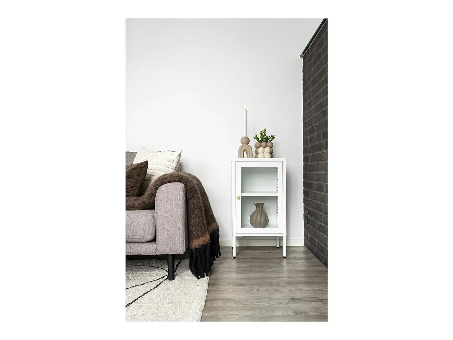 Vitrine Dalby, Branco, 35x38x70 cm, Kendra Home