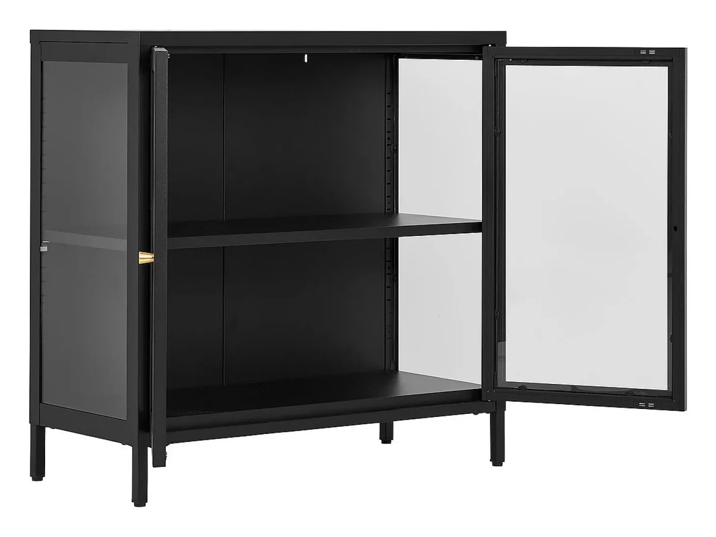 Vitrine Dalby, Preto, 35x80x80 cm, Kendra Home