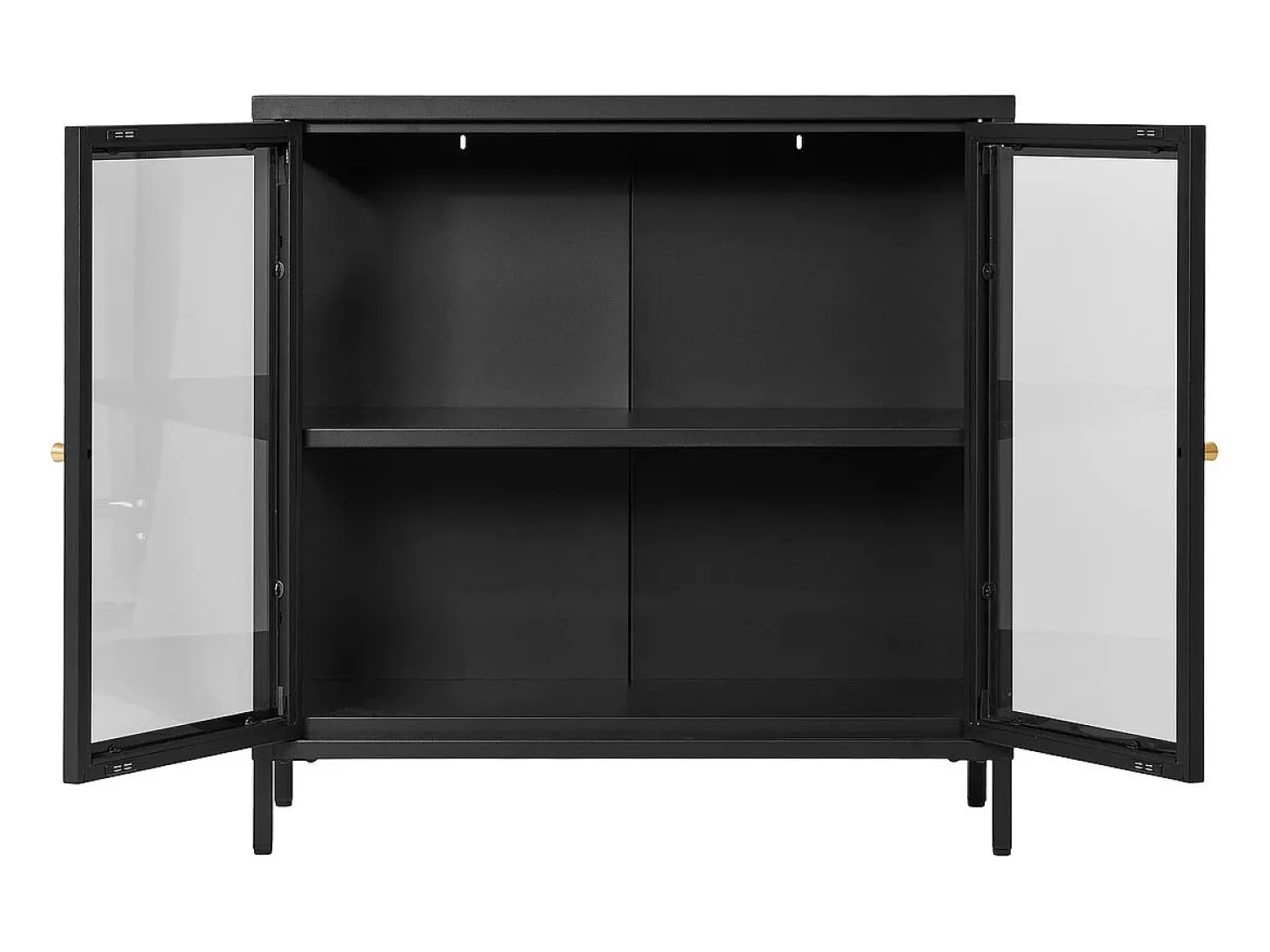 Vitrine Dalby, Preto, 35x80x80 cm, Kendra Home