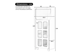 Vitrine de canto verde com iluminação LED e 2 portas de vidro - Madeira MDF
