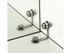 Vitrine de vidro com 4 prateleiras, vitrine de 2 portas com luz e fechadura, branca