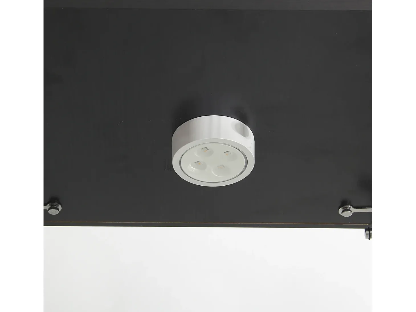 Vitrine de vidro com 2 prateleiras, vitrine de vidro com luzes LED e portas, 86x40x36 cm, preta