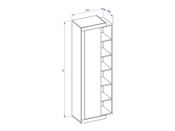 Vitrine design em cores de carvalho e branco brilhante da coleção SINATRA.