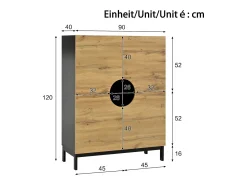 Vitrine e sapateira 2 em 1 – Design moderno com prateleiras ajustáveis e amplo espaço de armazenamento.