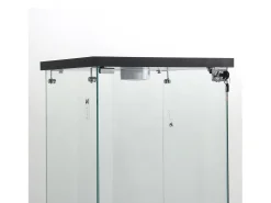 Vitrine em vidro 42×36×125cm GARHELPER - 3 prateleiras - 1 porta - Vidro temperado - Luz LED - branco