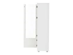 Vitrine LED branca com portas em acrílico e 3 prateleiras, 50x40x160 cm