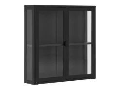 Vitrine Suspensa Brisbane, Preto, 18x80x80 cm, Kendra Home