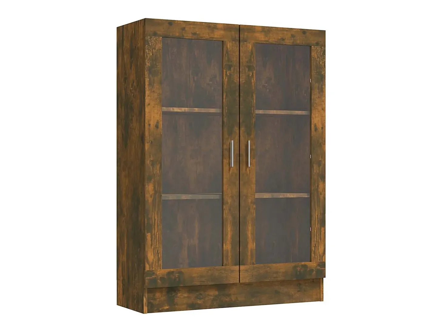 Vitrine 82,5x30,5x115 cm derivados de madeira carvalho fumado