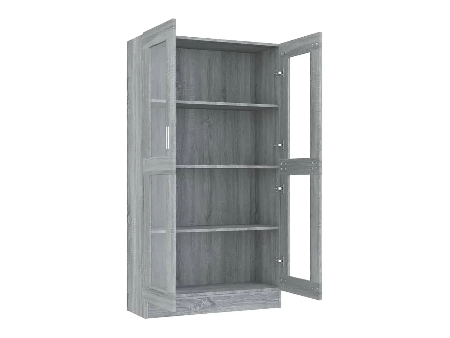Vitrine 82,5x30,5x150 cm derivados de madeira cinzento sonoma