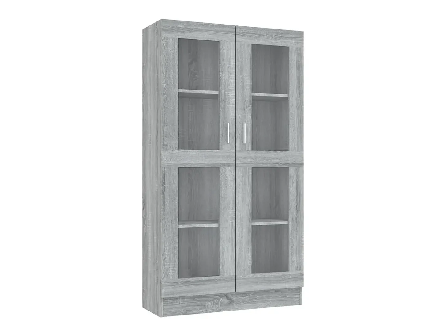 Vitrine 82,5x30,5x150 cm derivados de madeira cinzento sonoma