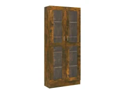 Vitrine 82,5x30,5x185 cm derivados de madeira carvalho fumado