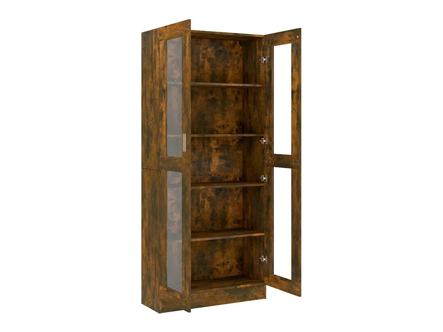 Vitrine 82,5x30,5x185 cm derivados de madeira carvalho fumado