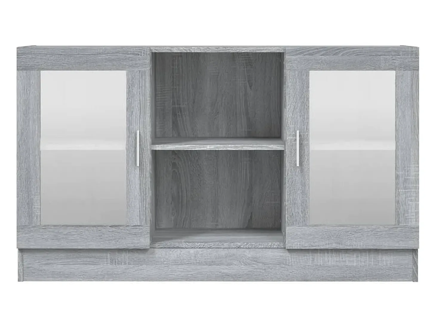 Vitrine 120x30,5x70 cm derivados de madeira cinzento sonoma PT654606