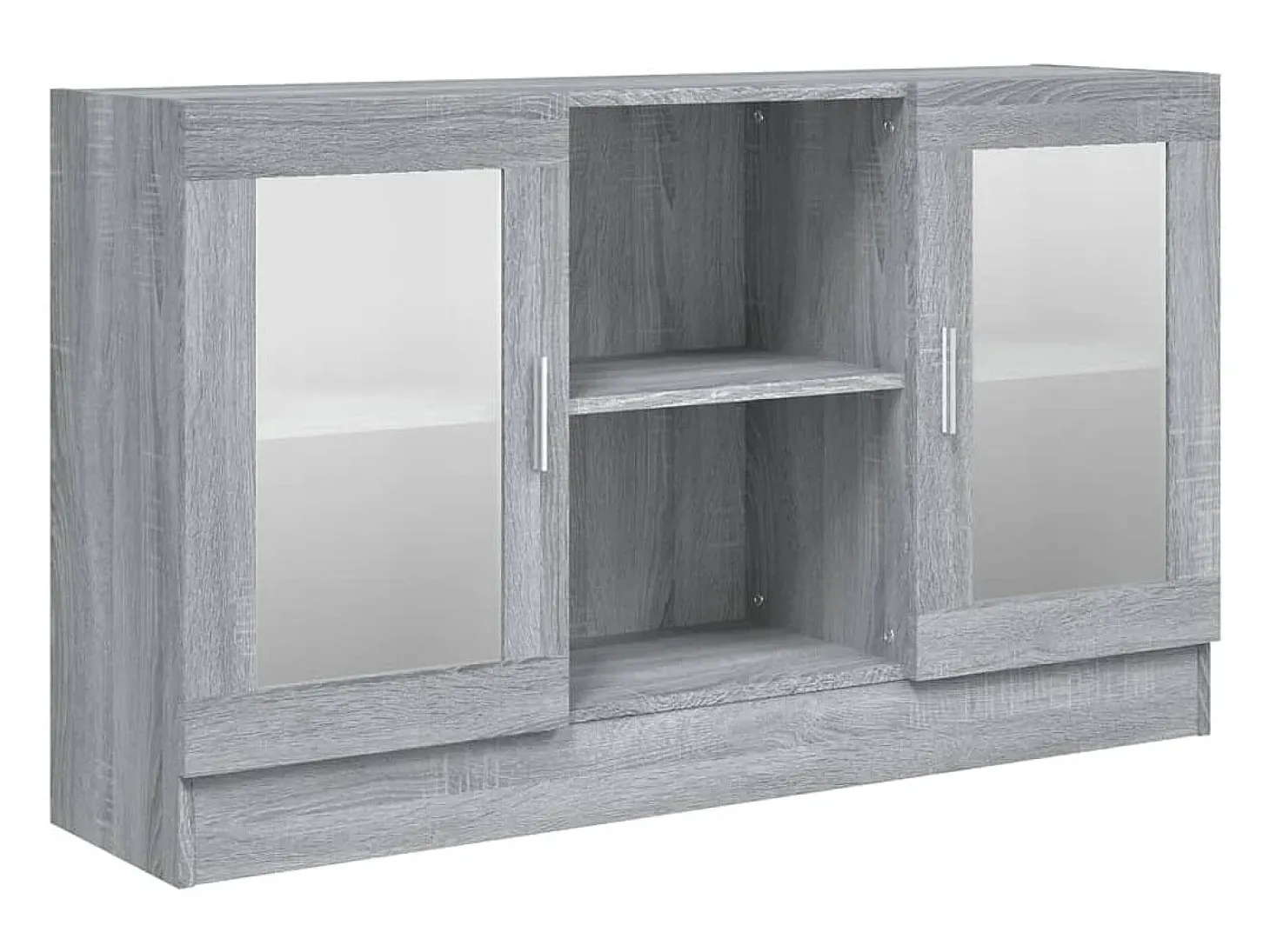 Vitrine 120x30,5x70 cm derivados de madeira cinzento sonoma PT654606