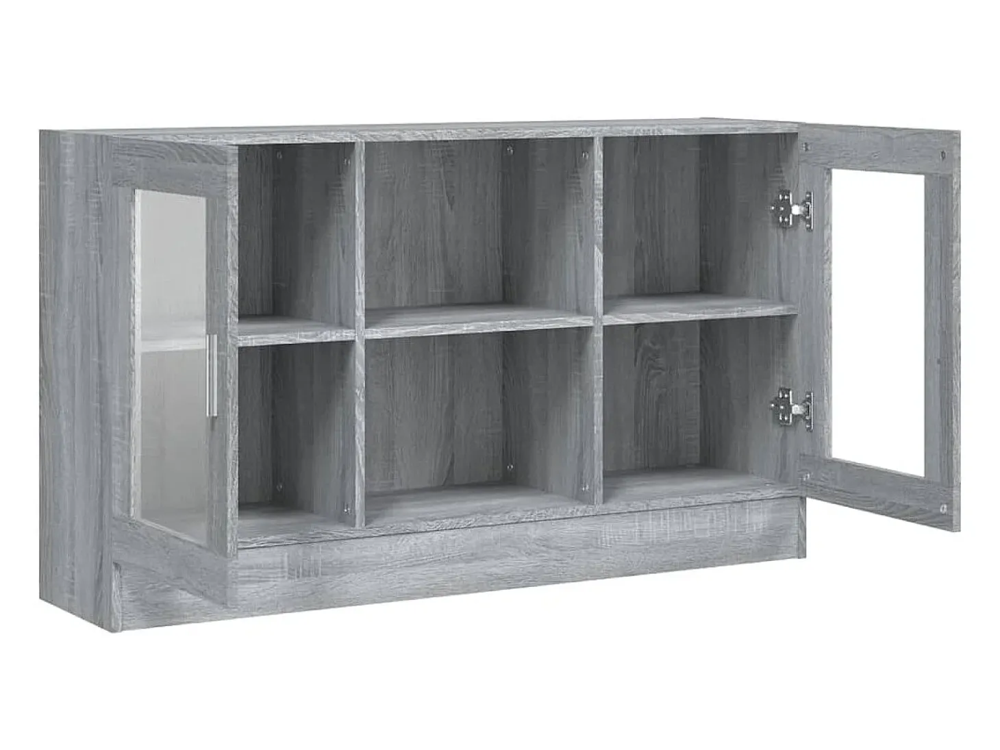 Vitrine 120x30,5x70 cm derivados de madeira cinzento sonoma PT654606