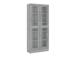 Vitrine 82,5x30,5x185,5 cm derivados madeira cinzento sonoma PT760746