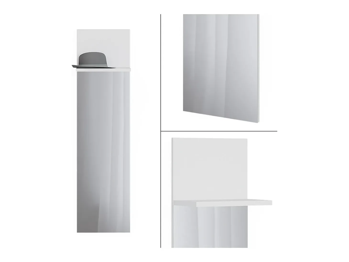 Wandgarderobe branco 36x21.6x135 siri