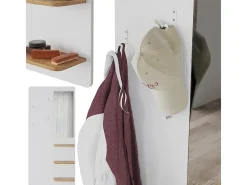 Wandgarderobe branco/carvalho 70x15x150 jochen