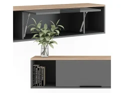 Wandregal antracite/sonoma 120x30x30 betti