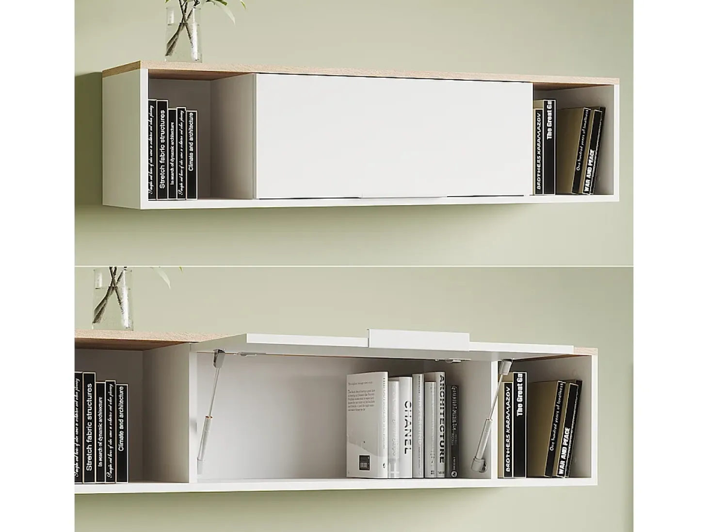 Wandregal branco/sonoma 120x30x30 betti