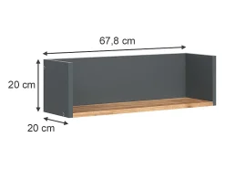 Wandregal carvalho antracite/goldkraft 67.8x20x20 viktor