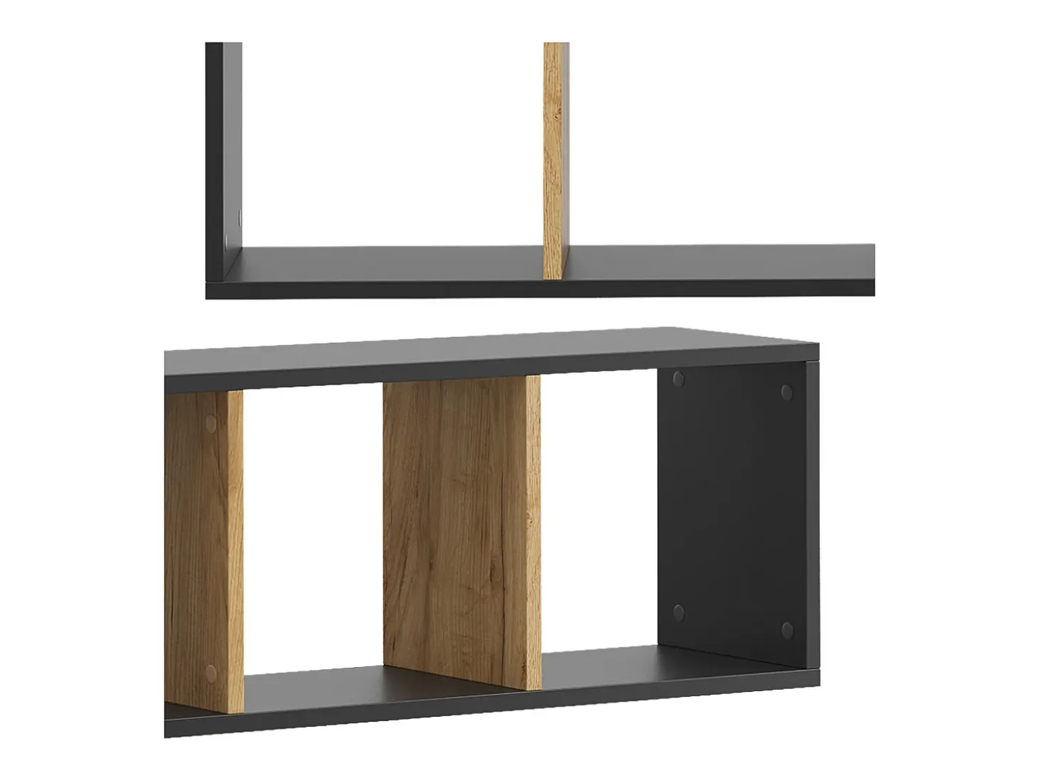 Wandregal carvalho antracite/goldkraft 90x22x30 tomy