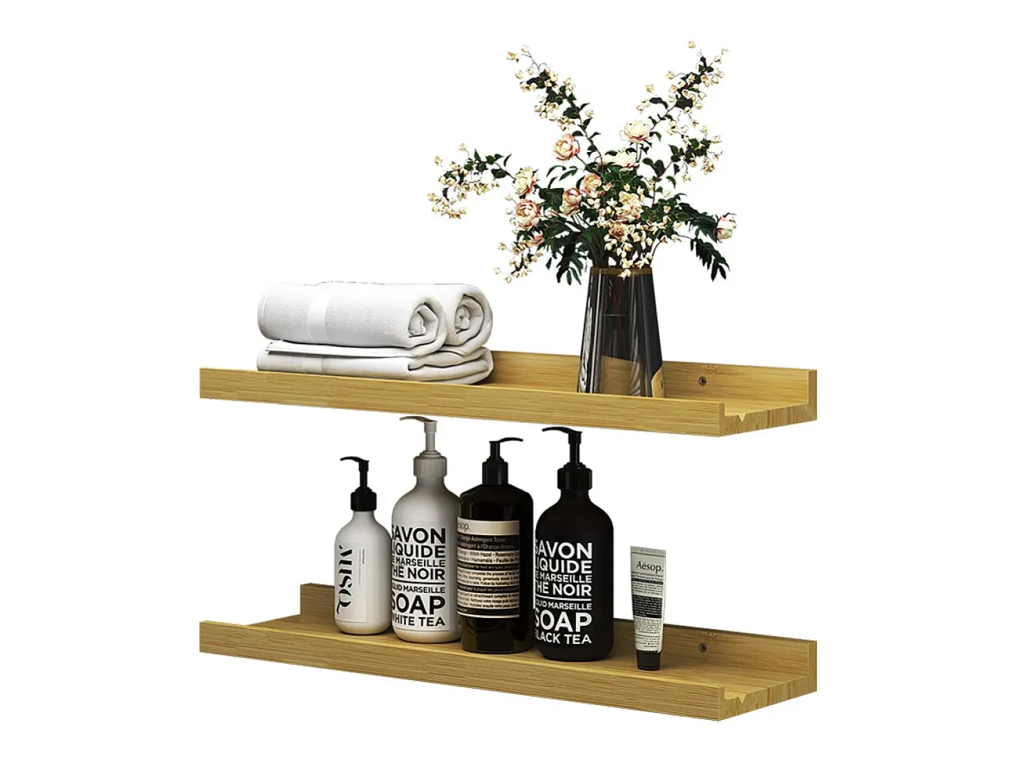 Wandregal madeira natural 40x15x4 linus