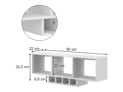 Weinglasregal branco 90x32.5x22 vin