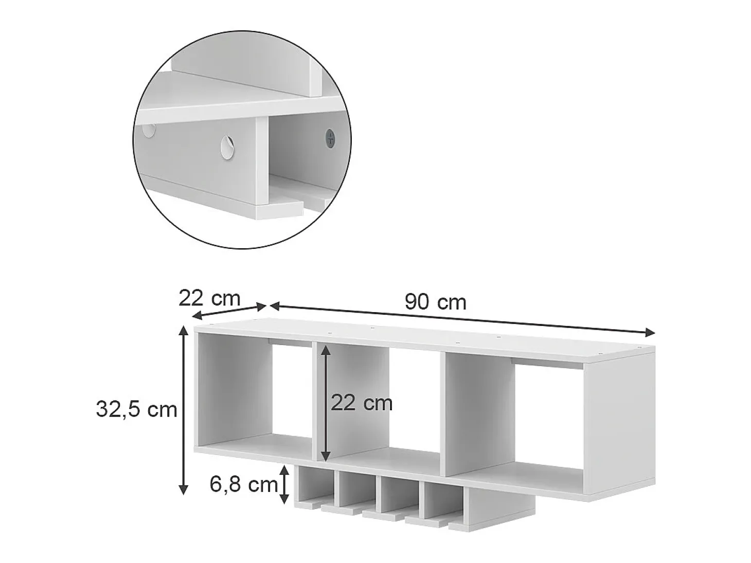 Weinglasregal branco 90x32.5x22 vin