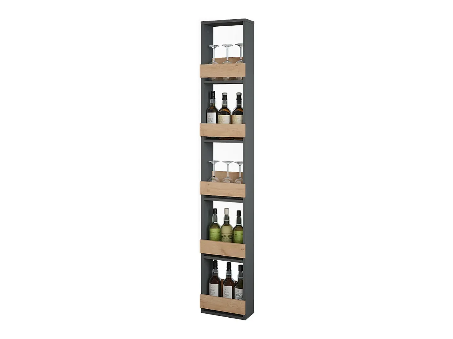 Weinglasregal carvalho goldkraft/antracite 30x15.1x180 repose