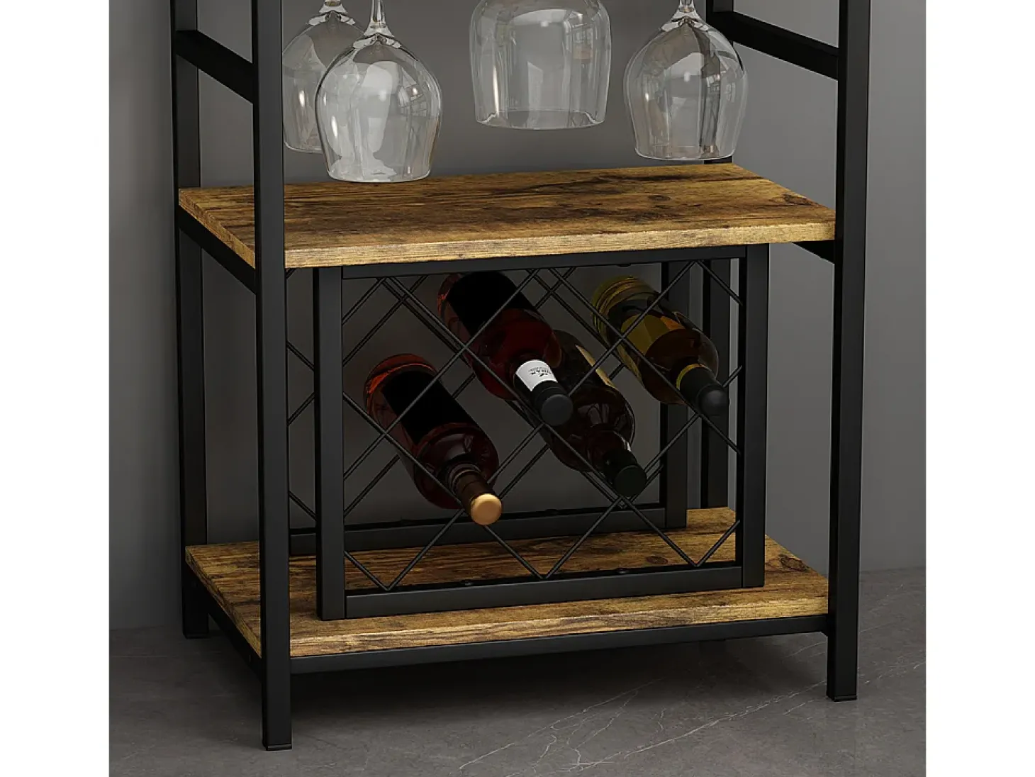 Weinregal carvalho rústico 50x35x100 vela
