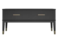 Westerleigh | Mesa de centro com tampo elevatório em MDF preto