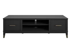 Westerleigh | Móvel para TV com 2 portas em MDF Preto