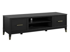 Westerleigh | Móvel para TV com 2 portas em MDF Preto