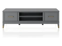 Westerleigh | Móvel para TV com 2 portas em MDF Cinza
