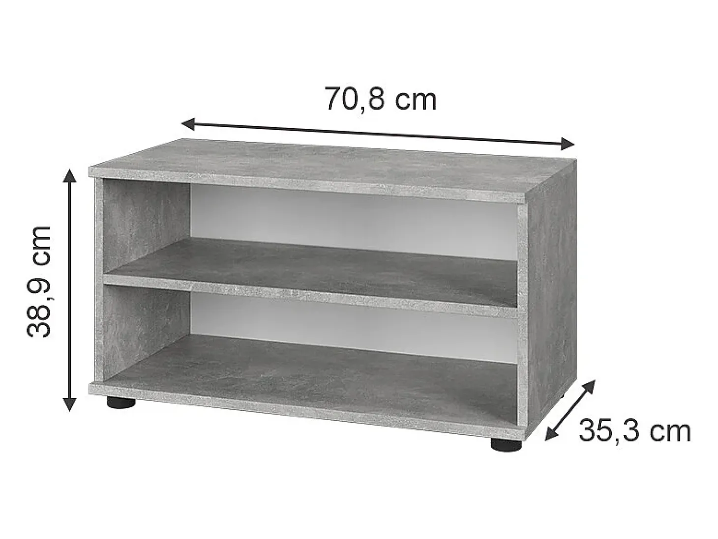 Wohnzimmerschrank betão 70.8x35.3x38.9 berno