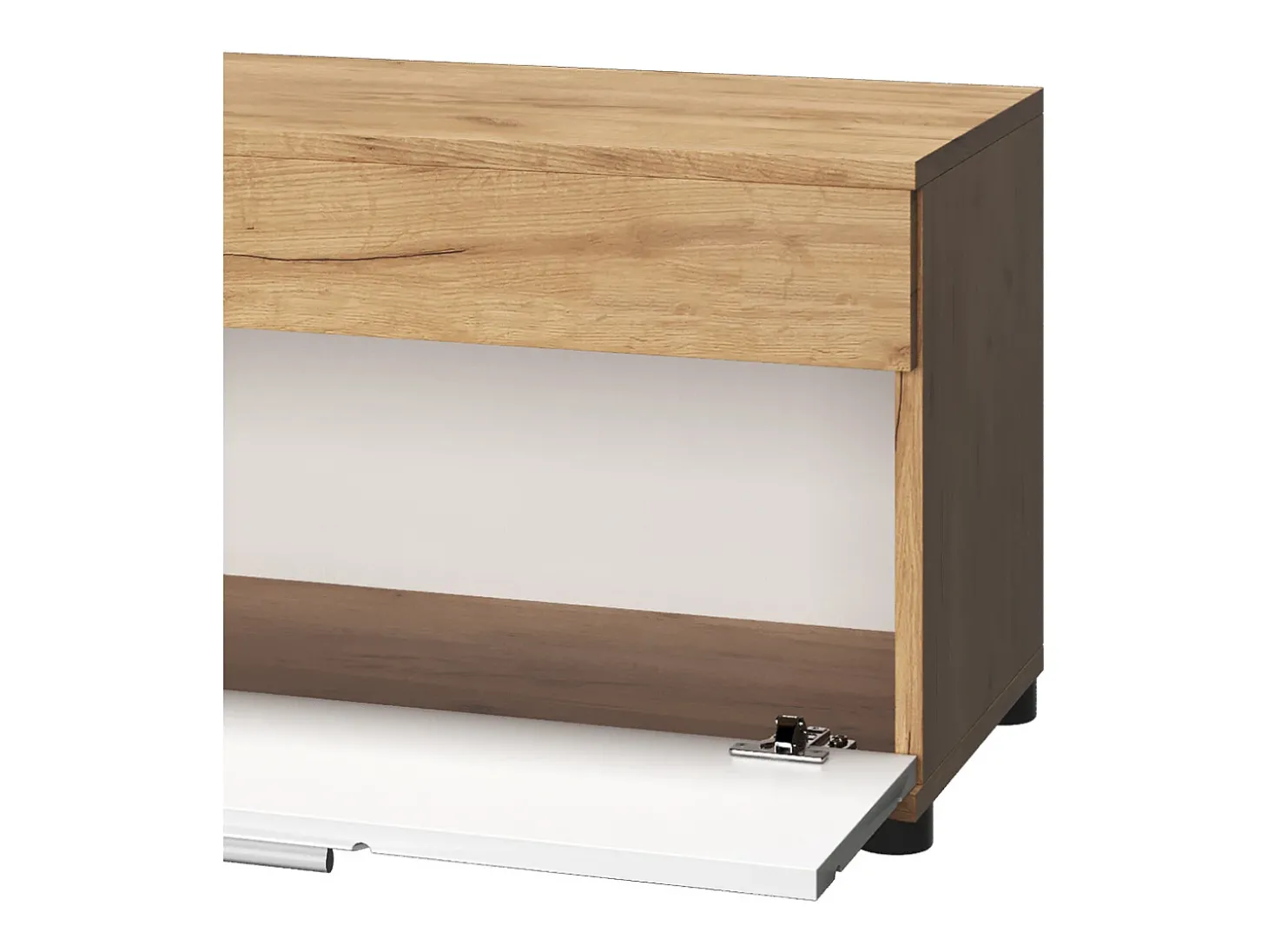 Wohnzimmerschrank carvalho goldkraft/branco 70.8x35.3x38.9 berno