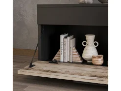 Wohnzimmerschrank carvalho preto/areia 70.8x35.3x38.9 berno