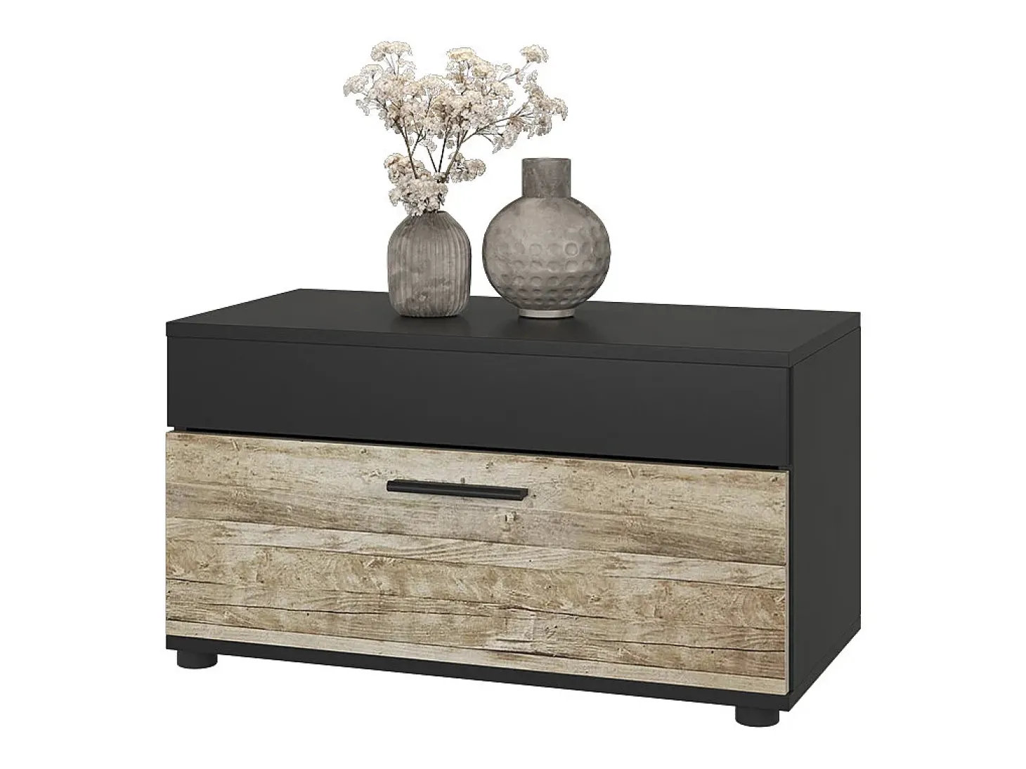Wohnzimmerschrank carvalho preto/areia 70.8x35.3x38.9 berno
