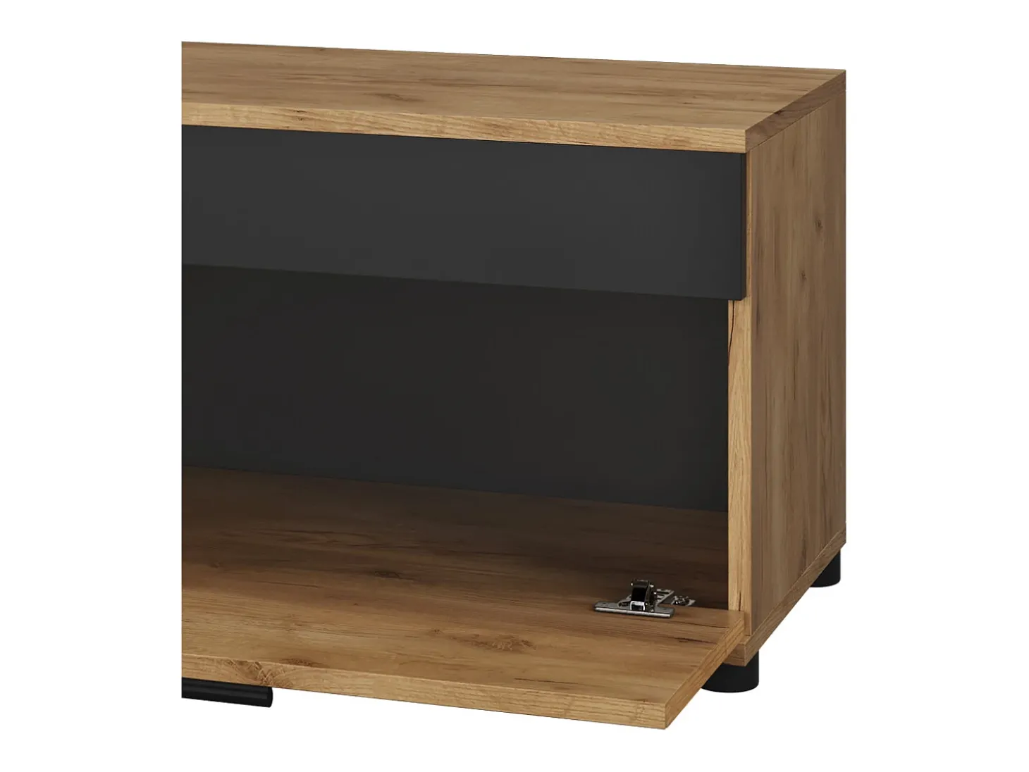 Wohnzimmerschrank carvalho goldkraft/antracite 70.8x35.3x38.9 berno