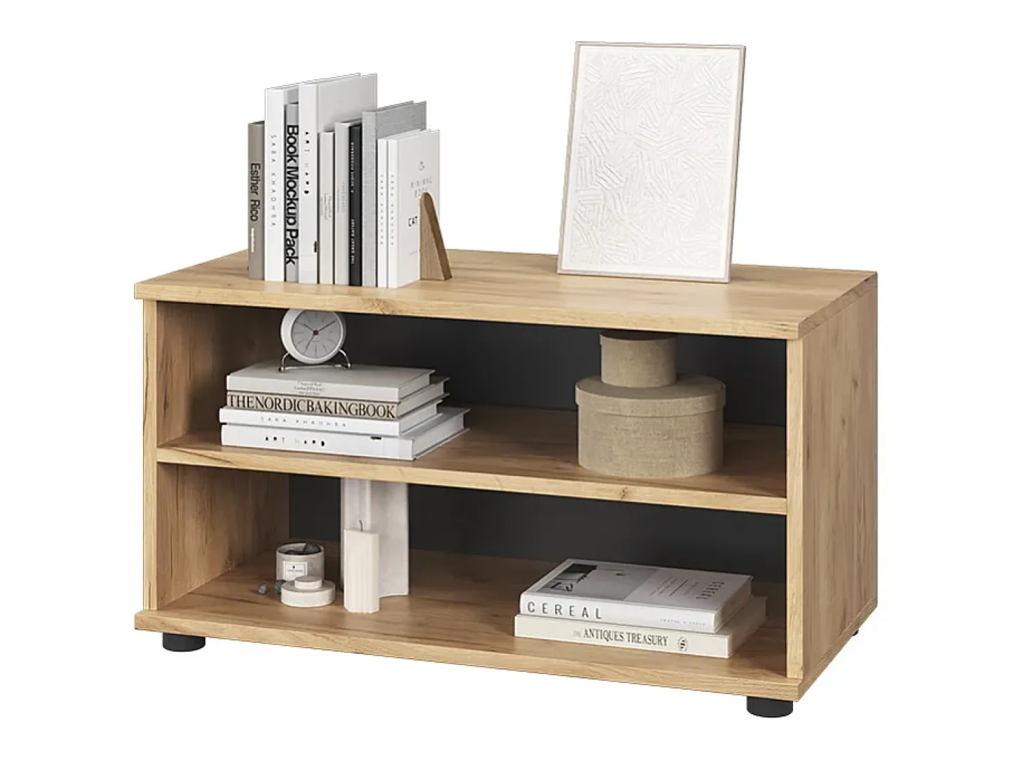 Wohnzimmerschrank carvalho goldkraft/antracite 70.8x35.3x38.9 berno