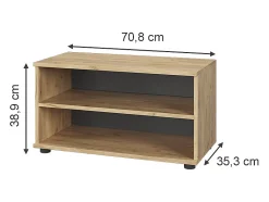 Wohnzimmerschrank carvalho goldkraft/antracite 70.8x35.3x38.9 berno