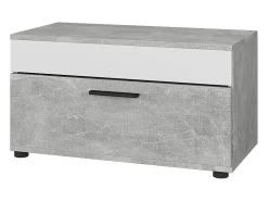 Wohnzimmerschrank concreto/branco 70.8x35.3x38.9 berno