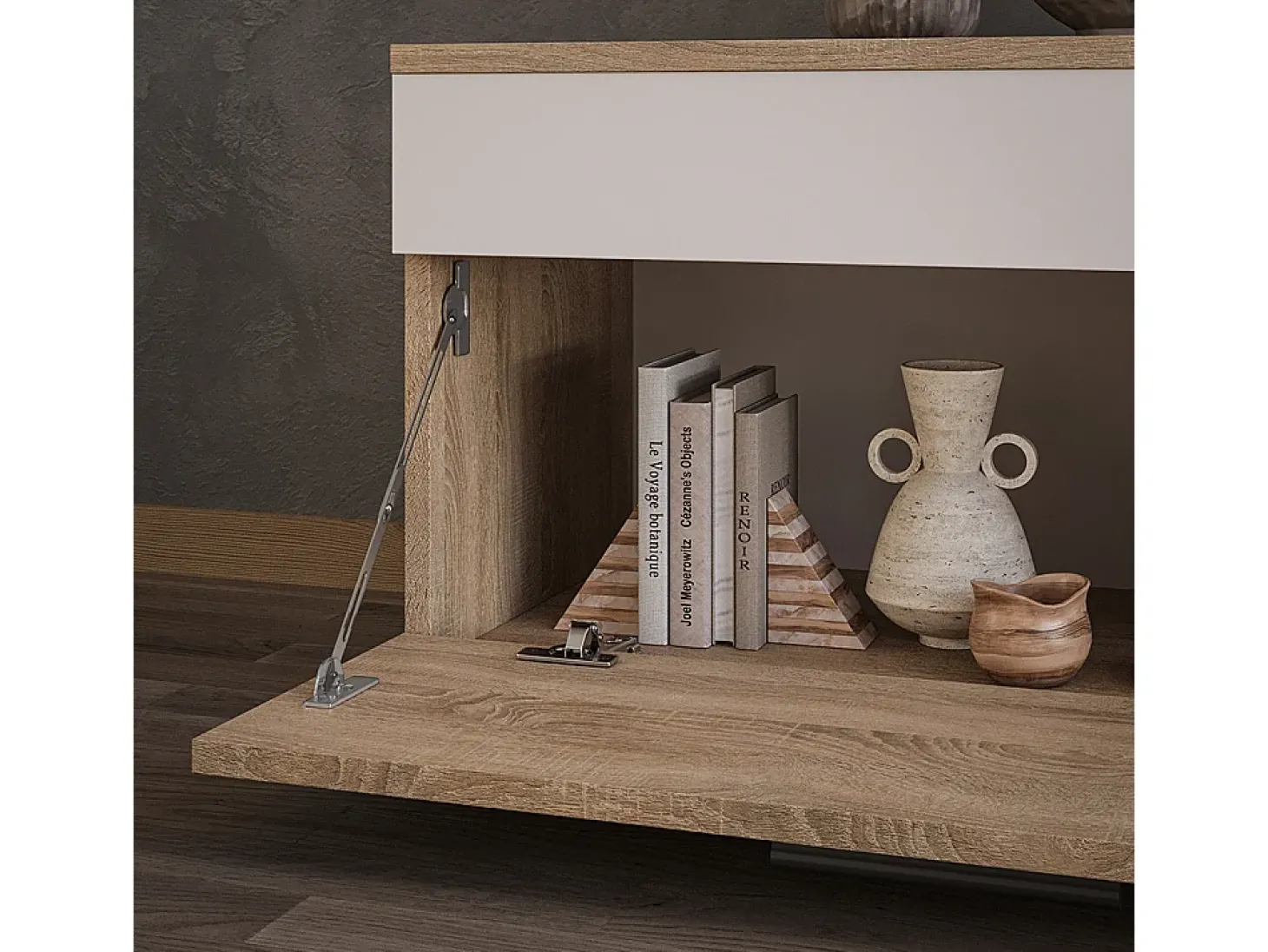 Wohnzimmerschrank sonoma/branco 70.8x35.3x38.9 berno